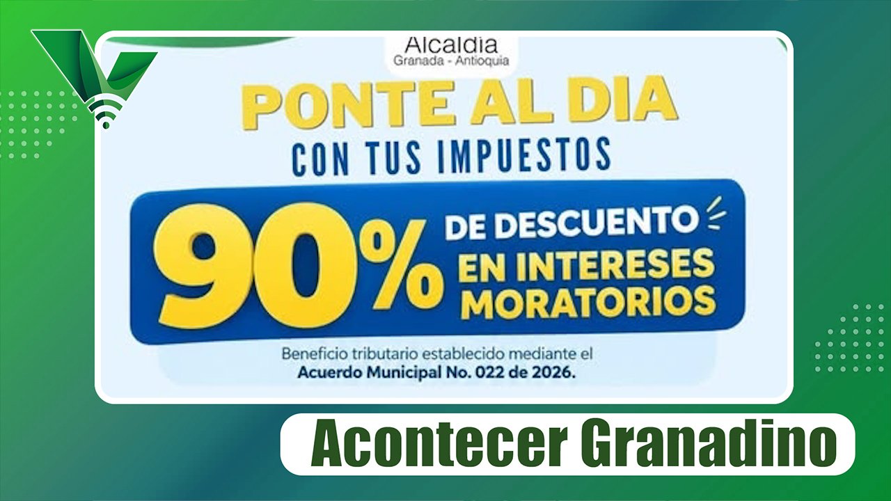 Descuento del 90% en los intereses de industria y comercio